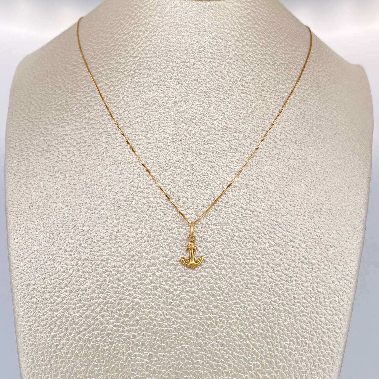 Set Cadena y Dije Veneciana + Ancla 1.15gr / Oro Amarillo +3 18K (Oferta) &