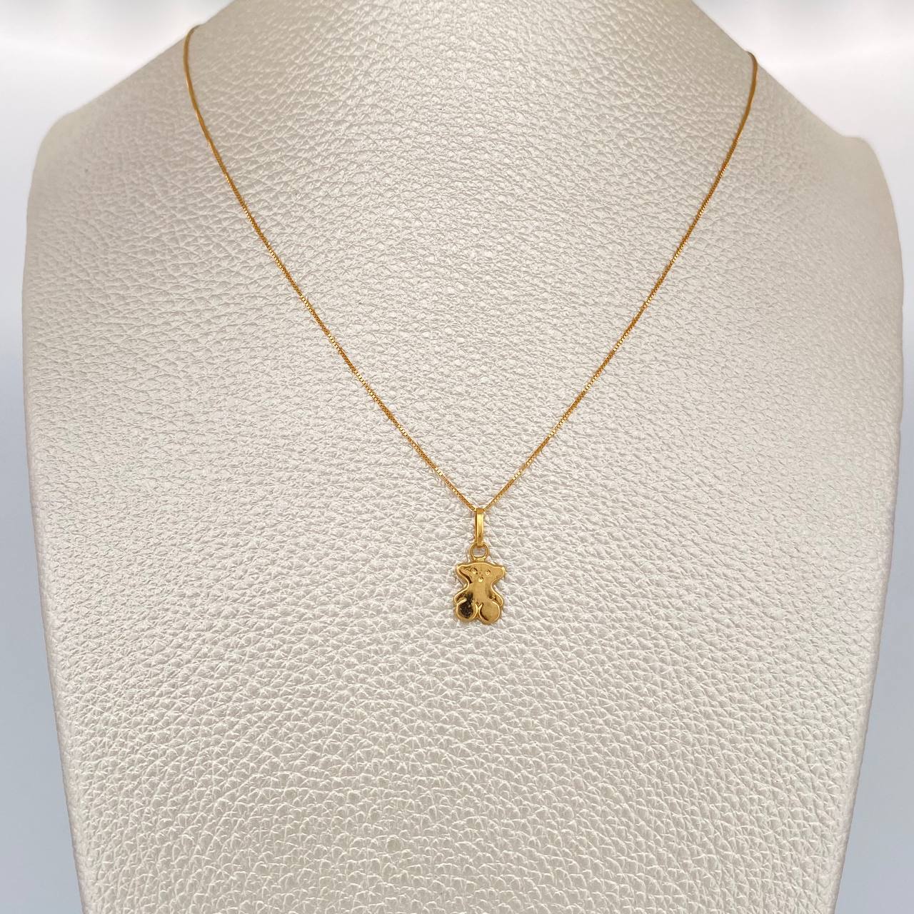 Set Cadena y Dije Veneciana + Oso Ts 1.25gr / Oro Amarillo +3 18K (Oferta) &
