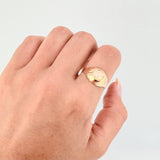 Anillo Sello Circulo 1.75gr / T8 1/4 / Tres Oros 18K *
