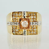 Anillo Sello Real 5.45gr / T9 1/2 / Tres Oros 18K