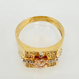 Anillo Sello Real 4.74gr / T8 1/2 / Tres Oros 18K ©