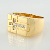 Anillo Cruz 8.25gr / T10 1/4 / Oro Amarillo 18K ©