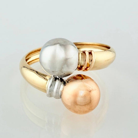 Anillo Tu Y Yo 1.85gr / T8 / Tres Oros 18K *