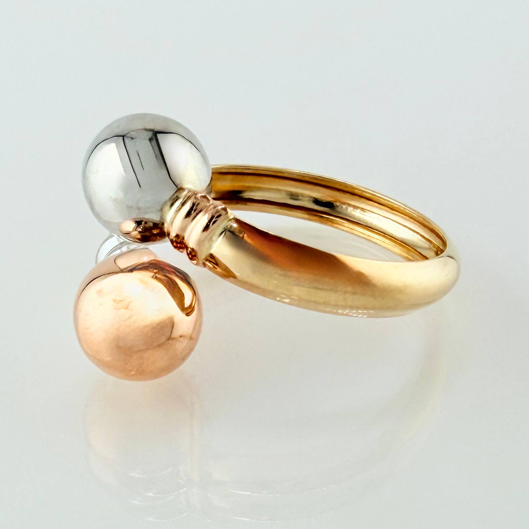 Anillo Tu y Yo 2.55gr / T10 / Tres Oros 18K