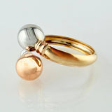 Anillo Tu y Yo 2.55gr / T10 / Tres Oros 18K