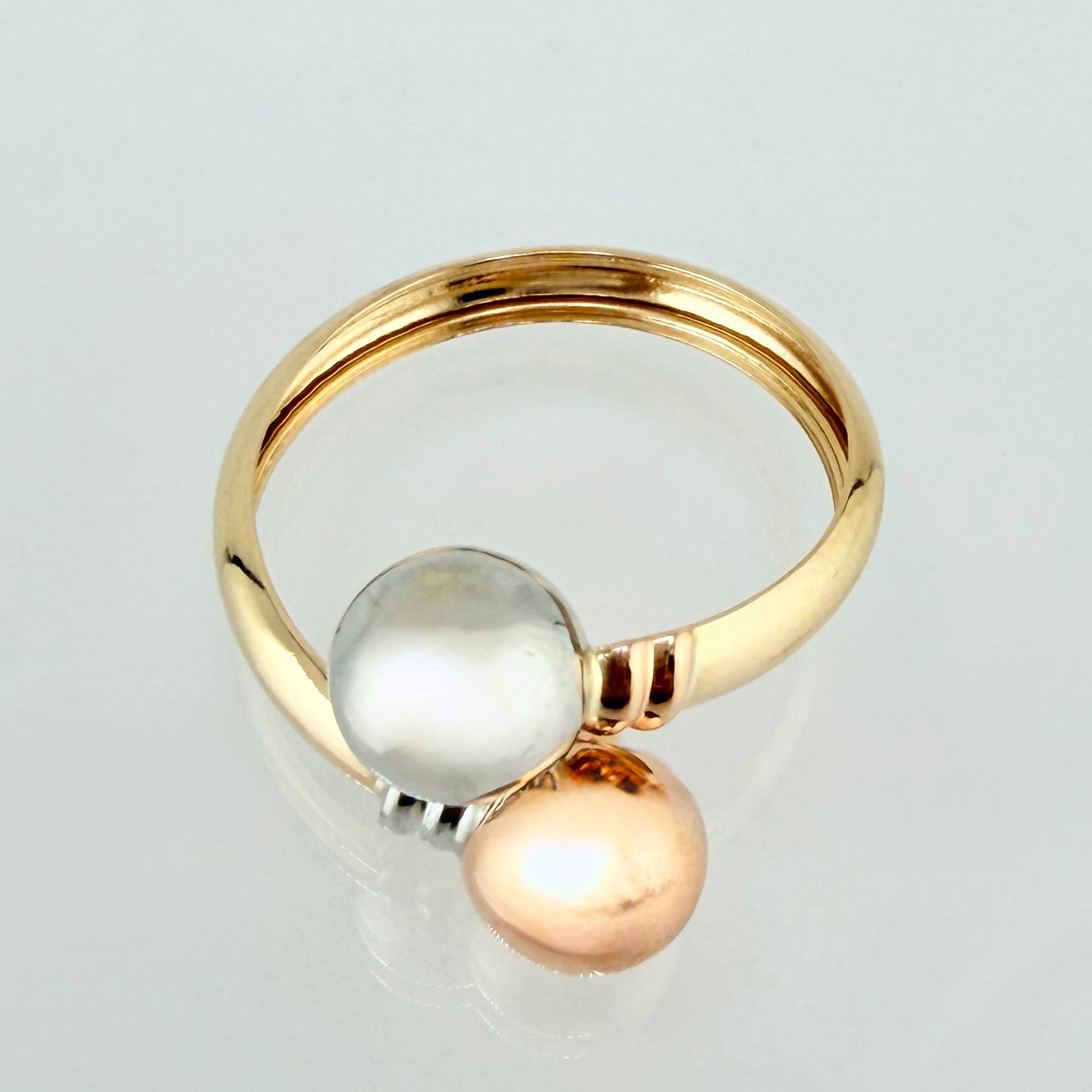 Anillo Tu y Yo 2.55gr / T10 / Tres Oros 18K