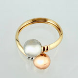 Anillo Tu y Yo 1.5gr / T7 3/4 / Tres Oros 18K