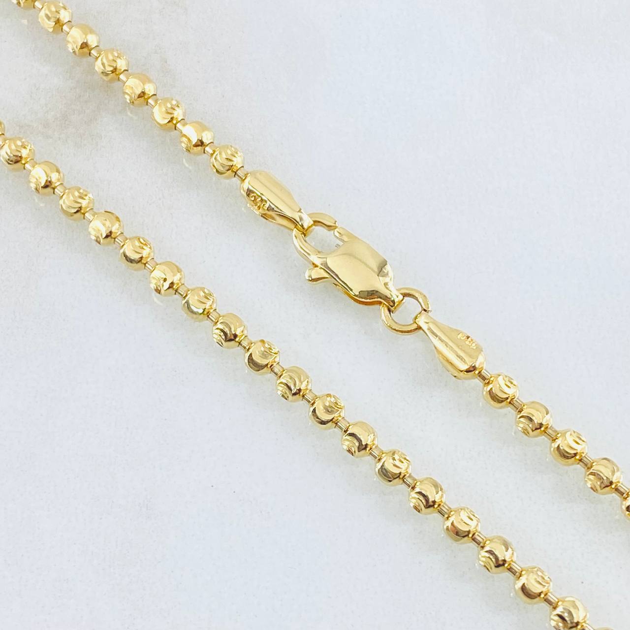 Cadena Militar Media Luna Diamantada 12.4 g / 50.3 cm / 2.9 mm Oro Amarillo 18K