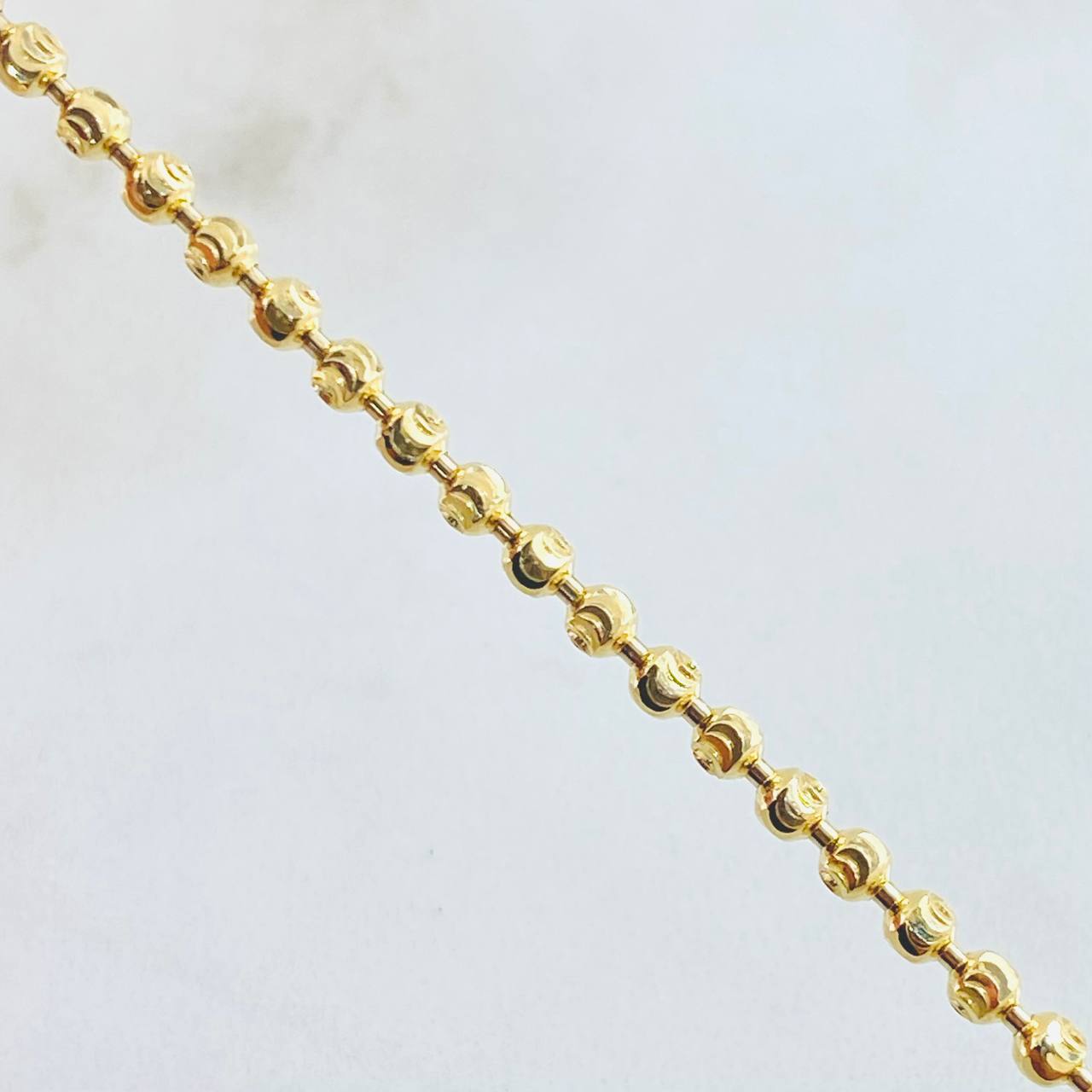 Cadena Militar Media Luna Diamantada 12.4 g / 50.3 cm / 2.9 mm Oro Amarillo 18K