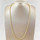Cadena Militar Media Luna 25 g / 55 cm / 4 mm Oro Amarillo 18K