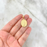 Dije Virgen de Guadalupe 1.6gr / 3cm / Troquelada Ovalada Oro Amarillo ©