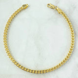 Pulso Franco 4.95gr / 21.5cm / 3.2mm Oro Amarillo +4 18K *