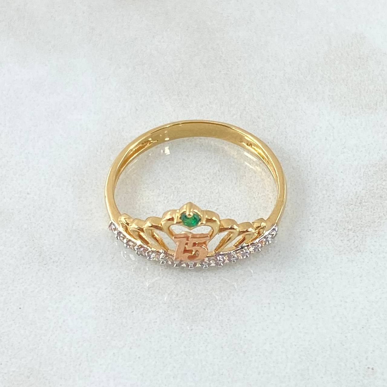 Anillo Corona 15s 2.05gr / T6 3/4 / Oro 18K ©