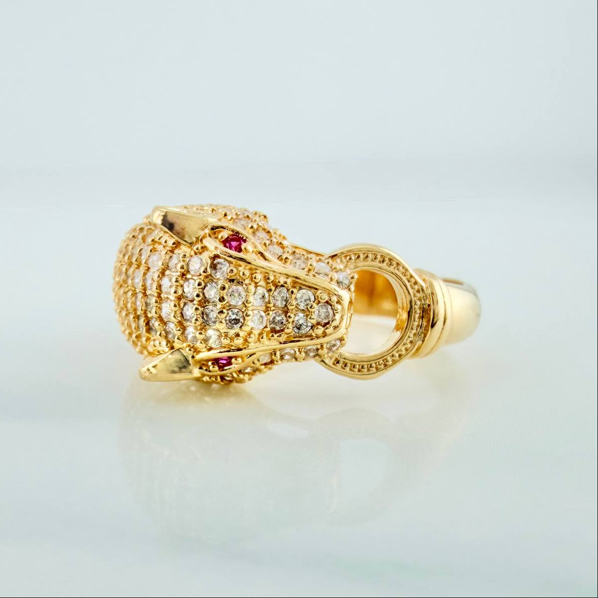 Anillo Pantera 4.4 g / T6 3/4 Oro Amarillo 18K