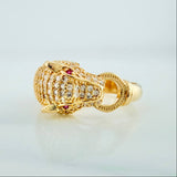 Anillo Pantera 4.4 g / T6 3/4 Oro Amarillo 18K