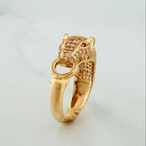 Anillo Pantera 4.4 g / T6 3/4 Oro Amarillo 18K