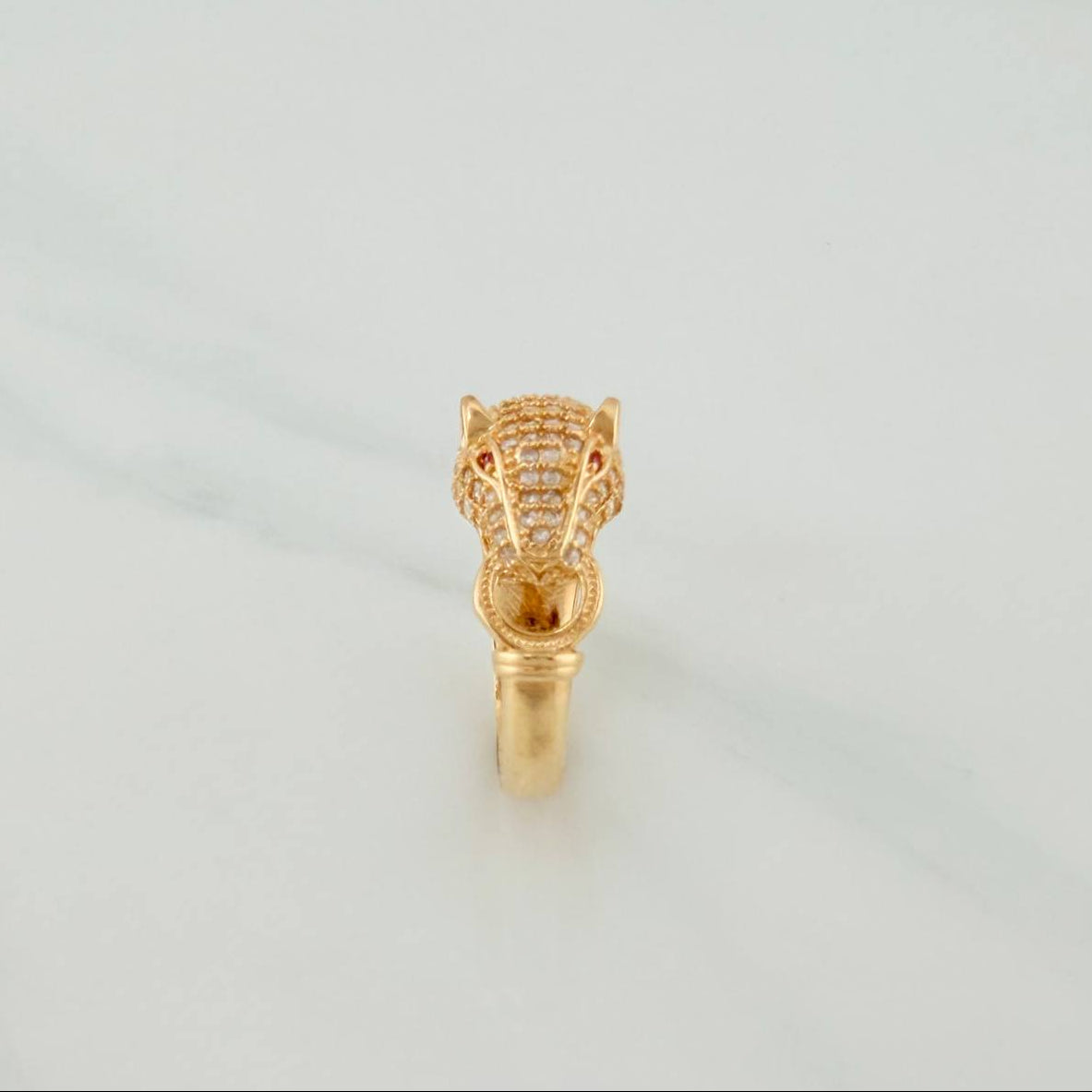 Anillo Pantera 4.4 g / T6 3/4 Oro Amarillo 18K