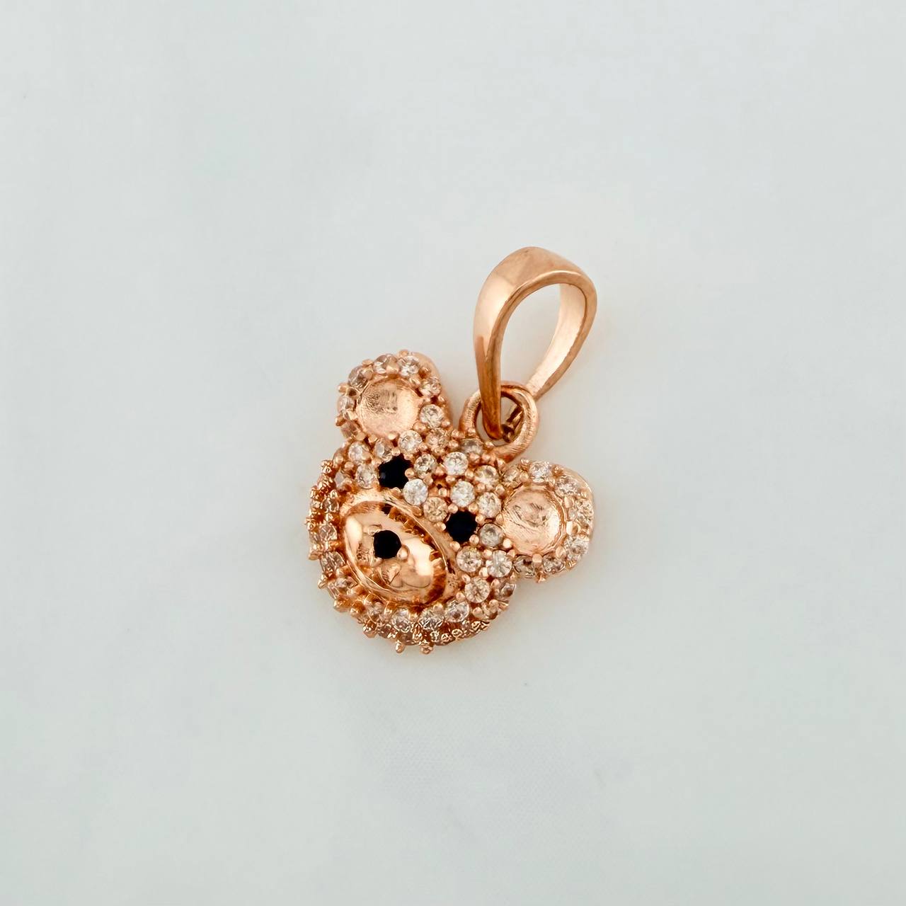 Dije Rostro Oso 1.3 g / 1.5 cm Oro Rosa 18K