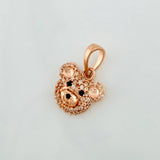 Dije Rostro Oso 1.3 g / 1.5 cm Oro Rosa 18K