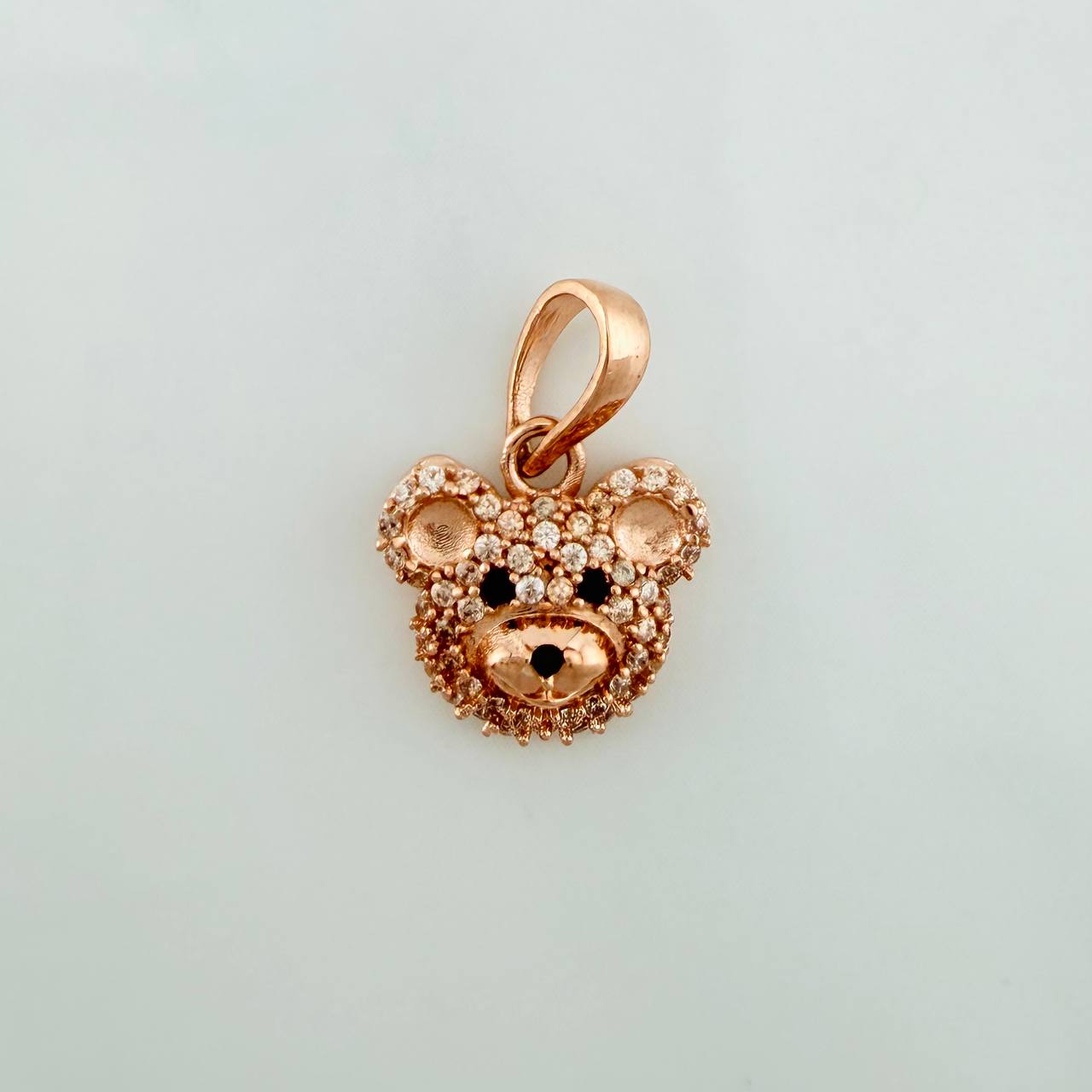 Dije Rostro Oso 1.3 g / 1.5 cm Oro Rosa 18K