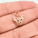 Dije Rostro Oso 1.3 g / 1.5 cm Oro Rosa 18K