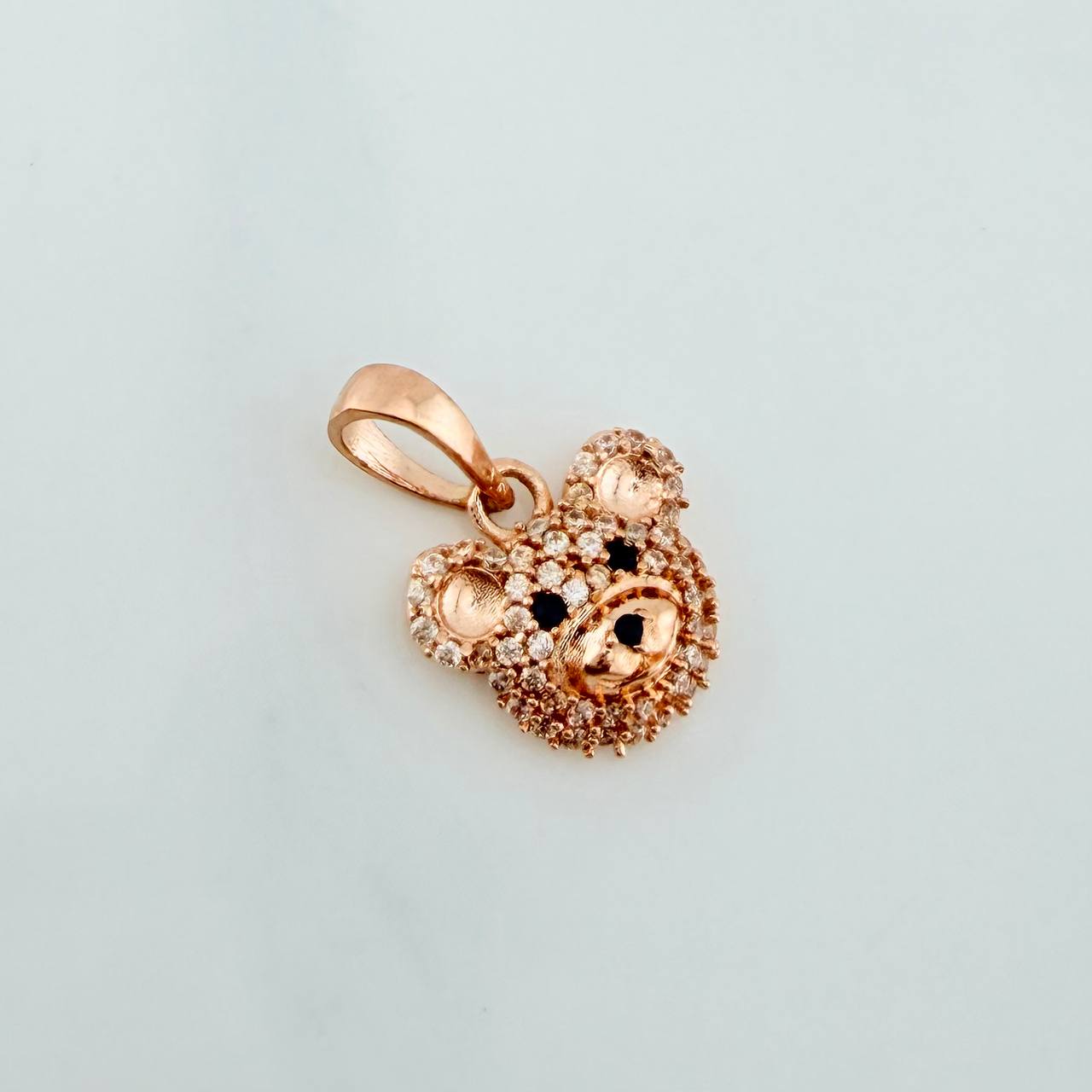Dije Rostro Oso 1.3 g / 1.5 cm Oro Rosa 18K