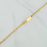 Pulso Rustico Placa 6.6 g / 16.1 cm / 2.37 mm Oro Amarillo 18K