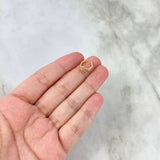 Piercing Earcuff Simulador 0.95gr / 1cm / Ola Bilateral Circon Blanco Oro Amarillo (Joya) *