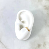 Piercing Earcuff Simulador 0.55gr / 1.1cm / Rombos Ovalos Oro Amarillo (Joya) *