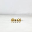 Piercing Earcuff Simulador 1.05gr / 1.4cm / Pluri Rombos Circones Negros Oro Amarillo (Joya) *