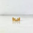 Piercing Earcuff Simulador 0.65gr / 1cm / Corona Basteada Oro Amarillo (Joya)
