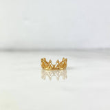 Piercing Earcuff Simulador 0.65gr / 1cm / Corona Basteada Oro Amarillo (Joya)