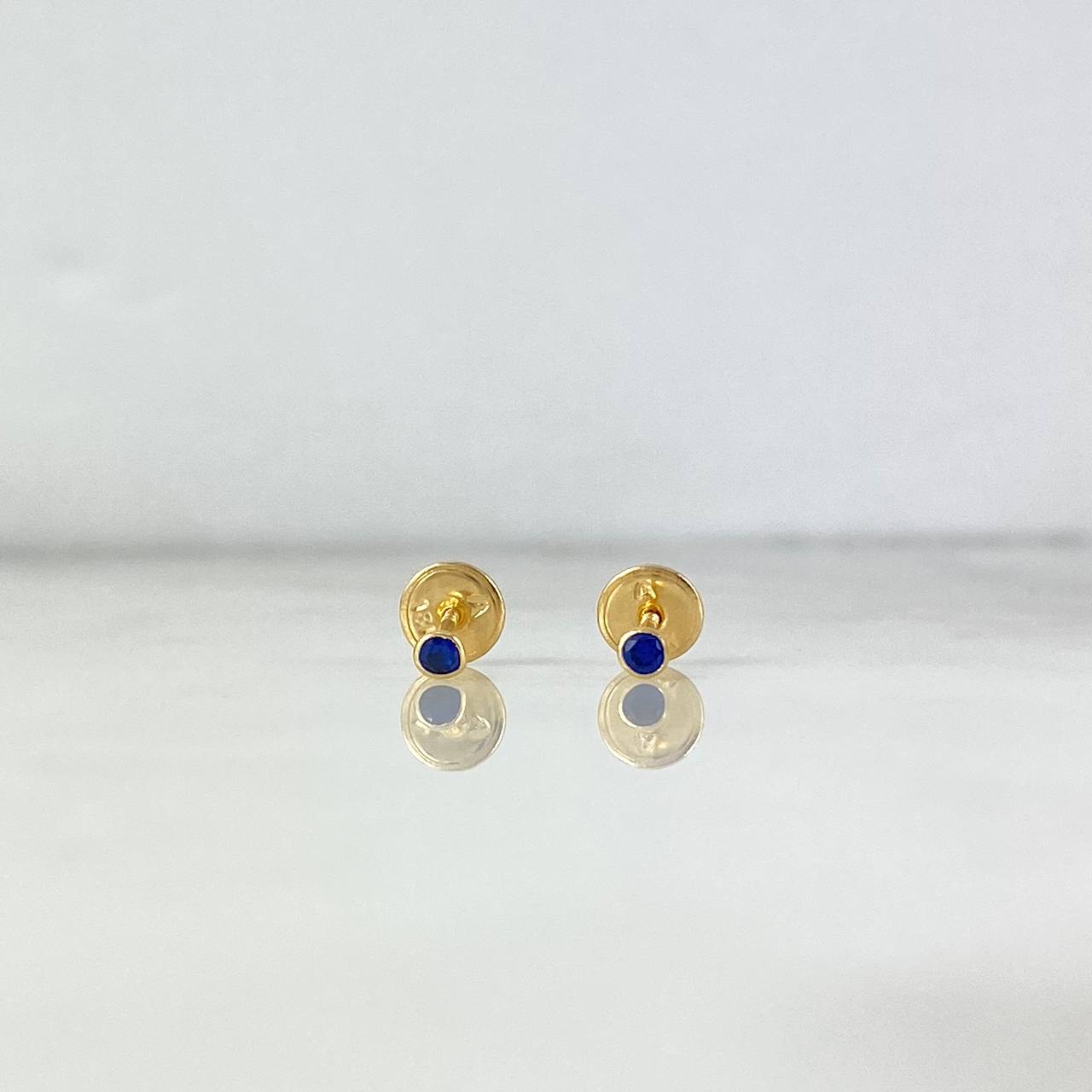 Topos Bisel 0.4gr / Circon Azul Oro Amarillo