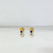 Topos Bisel 0.4gr / Circon Azul Oro Amarillo