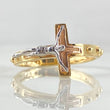 Anillo Cruz Cristo Punteado 3.4gr / T7 1/2 / Oro 18K