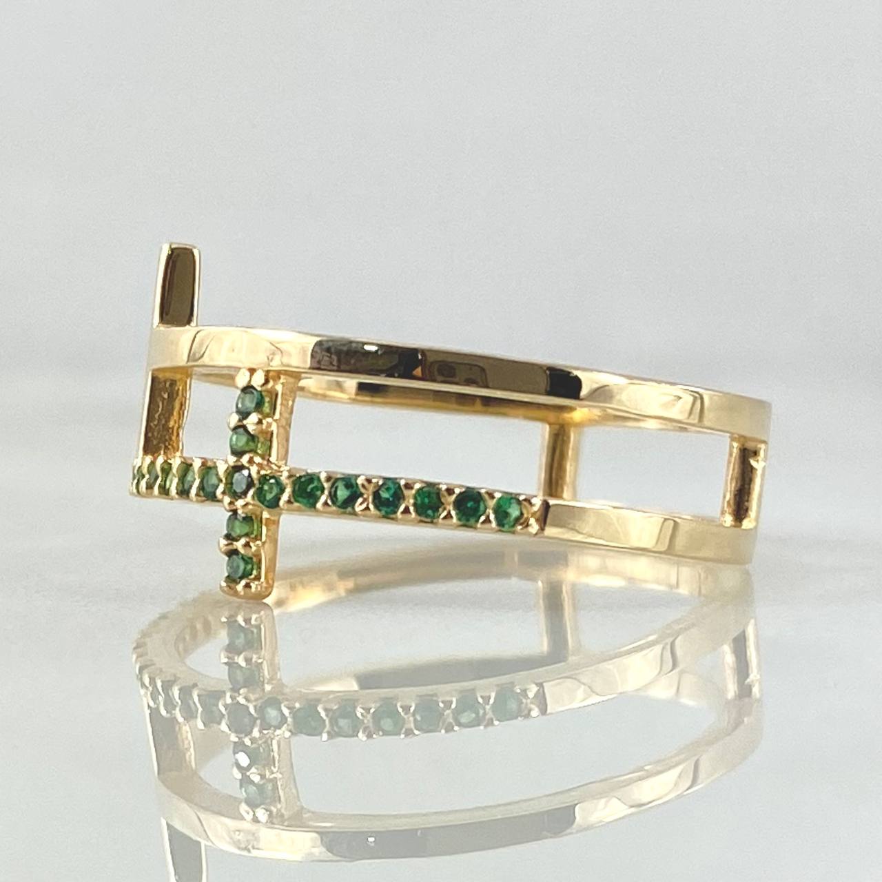 Anillo Doble Crúz 2.75gr / T6 1/2 / Oro 18K