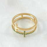 Anillo Doble Crúz 2.75gr / T6 1/2 / Oro 18K
