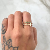 Anillo Doble Crúz 2.75gr / T6 1/2 / Oro 18K