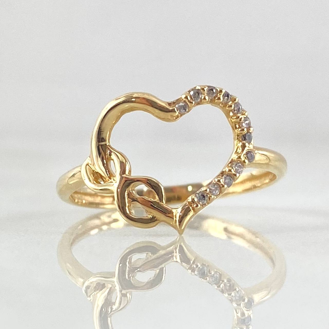 Anillo Silueta Corazón Infinito 1.95gr / T7 / Oro 18K