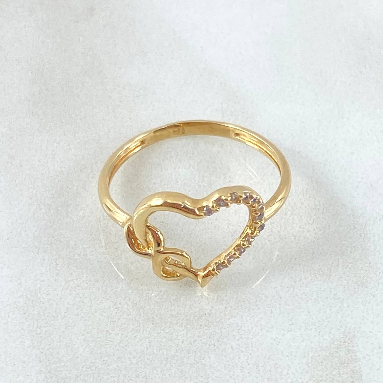 Anillo Silueta Corazón Infinito 1.95gr / T7 / Oro 18K