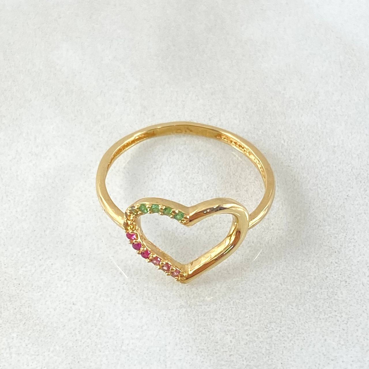 Anillo Silueta Corazón 1.35gr / T6 1/4 / Oro 18K