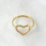 Anillo Silueta Corazón 1.35gr / T6 1/4 / Oro 18K