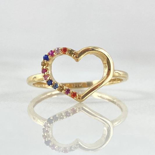 Anillo Silueta Corazón 1.4gr / T6 1/4 / Oro 18K