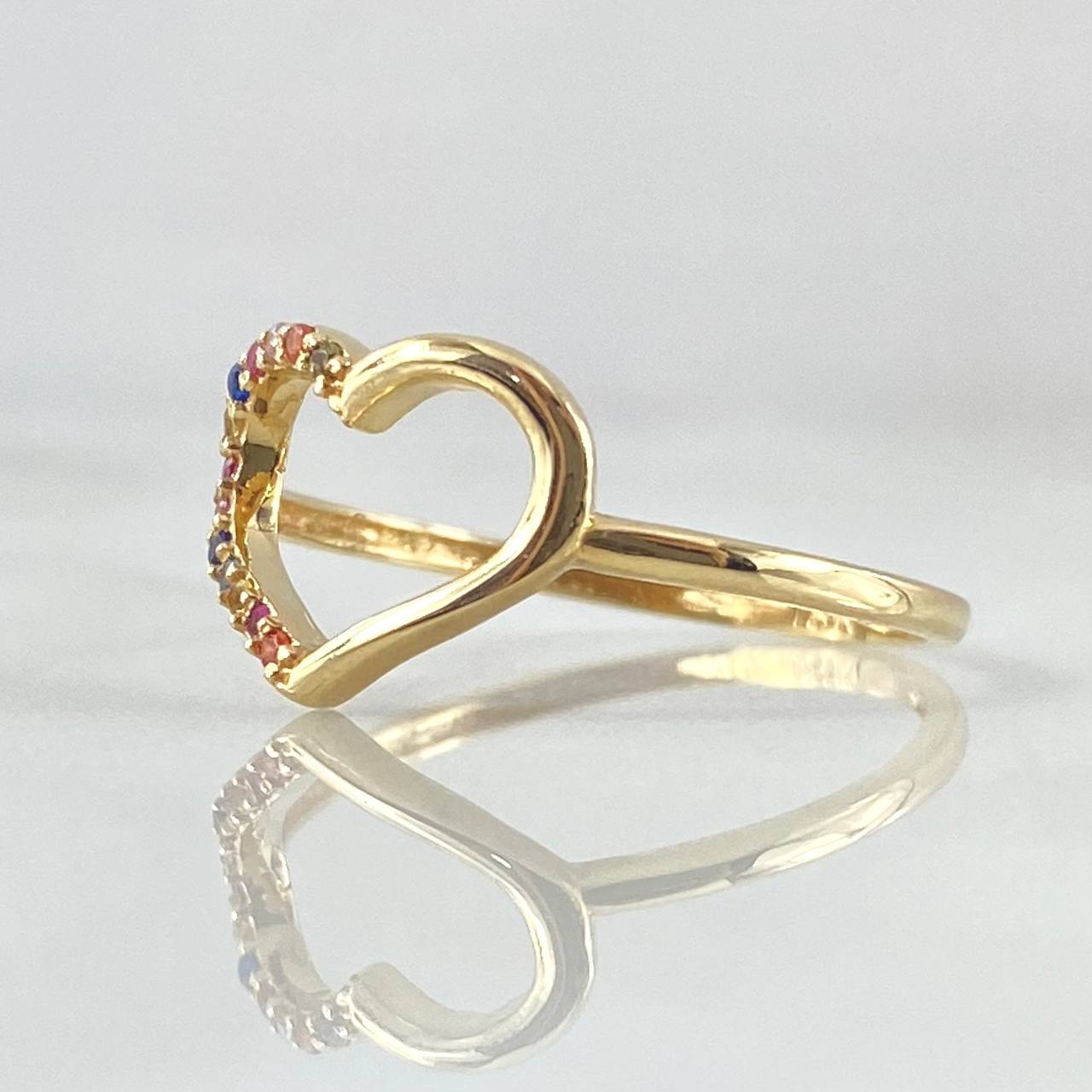 Anillo Silueta Corazón 1.4gr / T6 1/4 / Oro 18K