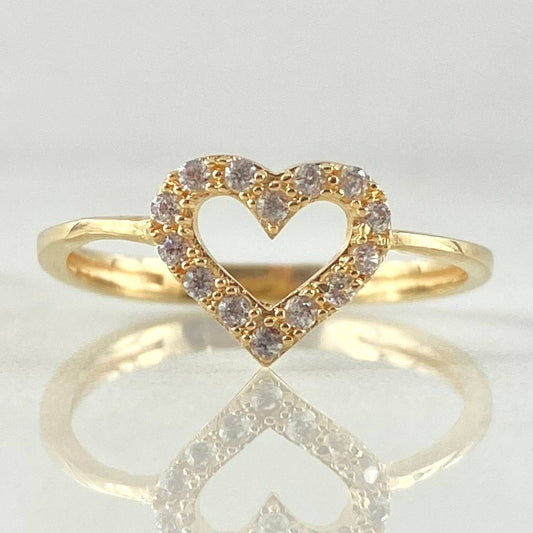 Anillo Silueta Corazón 1.7gr / T7 1/4 / Oro 18K