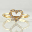 Anillo Silueta Corazón 1.65gr / T6 1/4 / Oro 18K