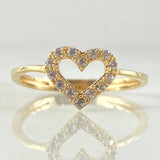 Anillo Silueta Corazón 1.7gr / T7 1/4 / Oro 18K