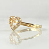 Anillo Silueta Corazón 1.7gr / T7 1/4 / Oro 18K