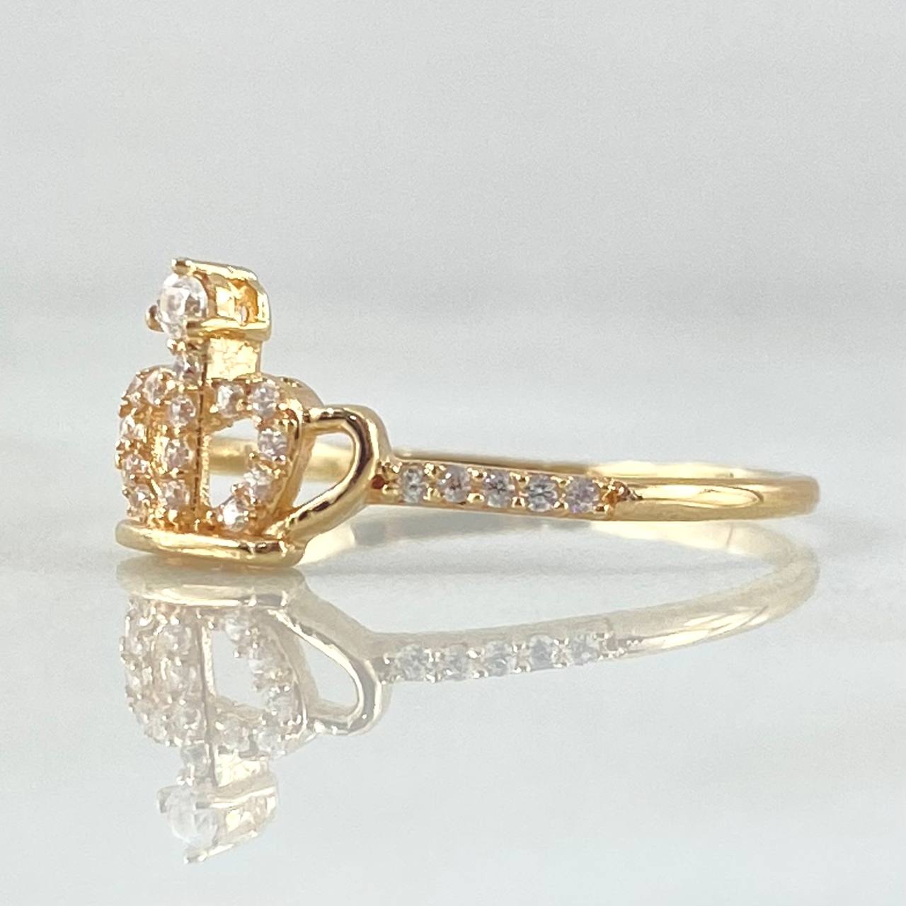 Anillo Corona Bizantina 1.5gr / T7 1/2 / Oro 18K