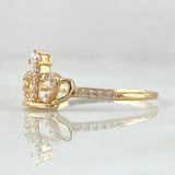 Anillo Corona Bizantina 1.5gr / T7 1/2 / Oro 18K